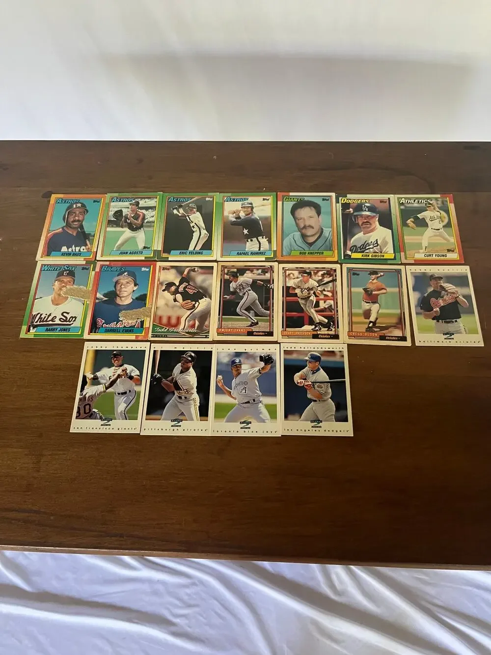 Baseball Card Lot 19 Vintage 1990s Topps Score Kirk Gibson Brady Anderson
